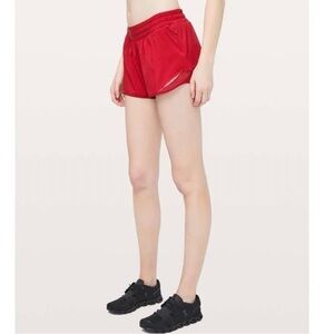 Lululemon Hotty Hot Short II *Long 4" Dark Red